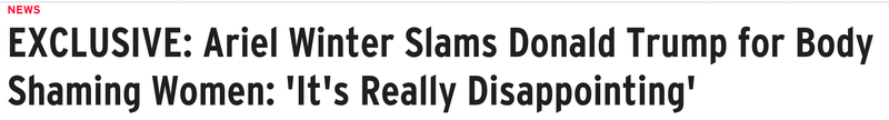 Illustration for article titled Some Things Ariel Winter Has Slammed